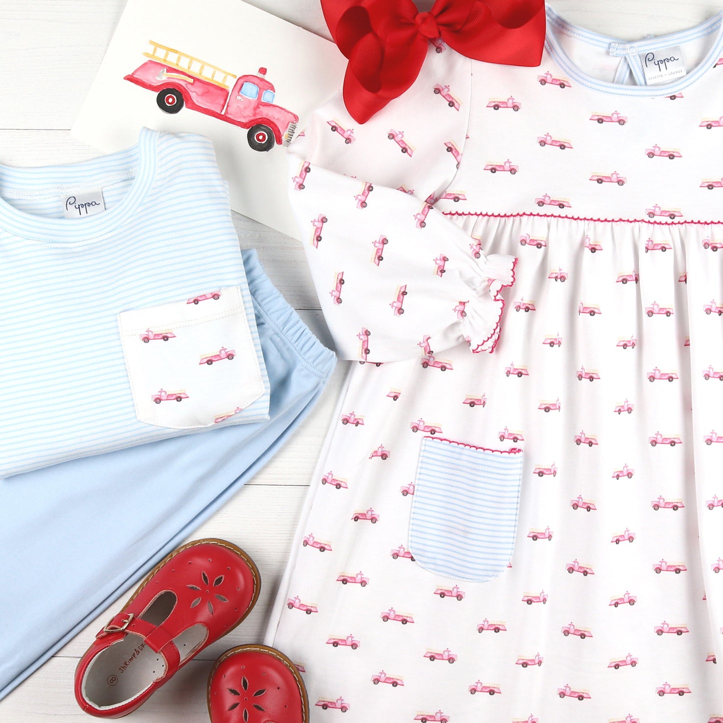 Fire Truck Pima Dress