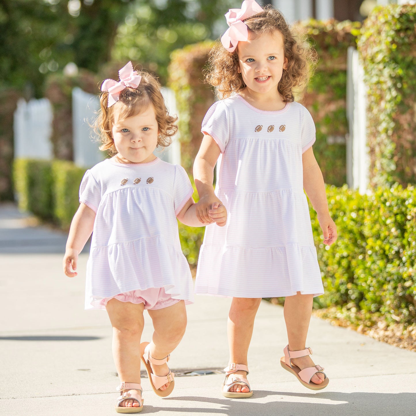 Girls Pima Dress - Footballs