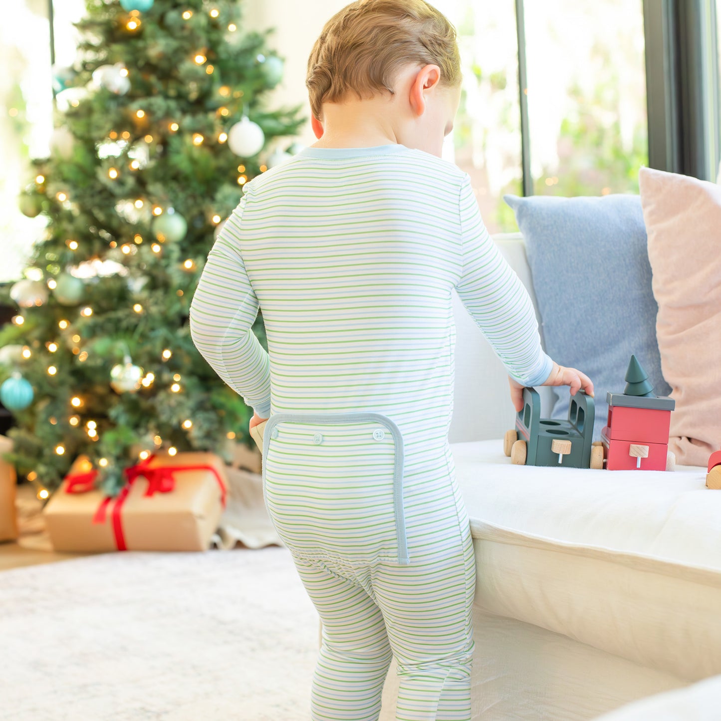 Boys Bamboo Onesie - Frosted Christmas