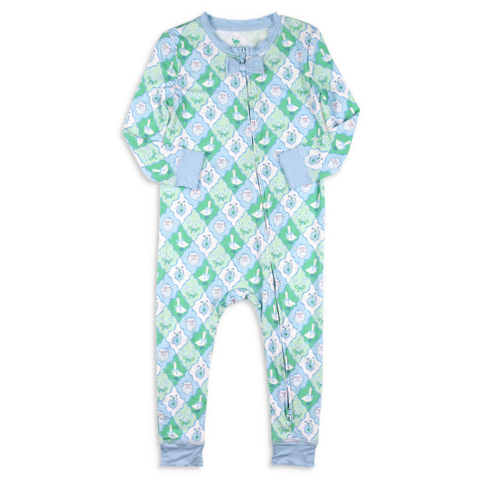 Girls Bamboo Onesie - Frosted Christmas