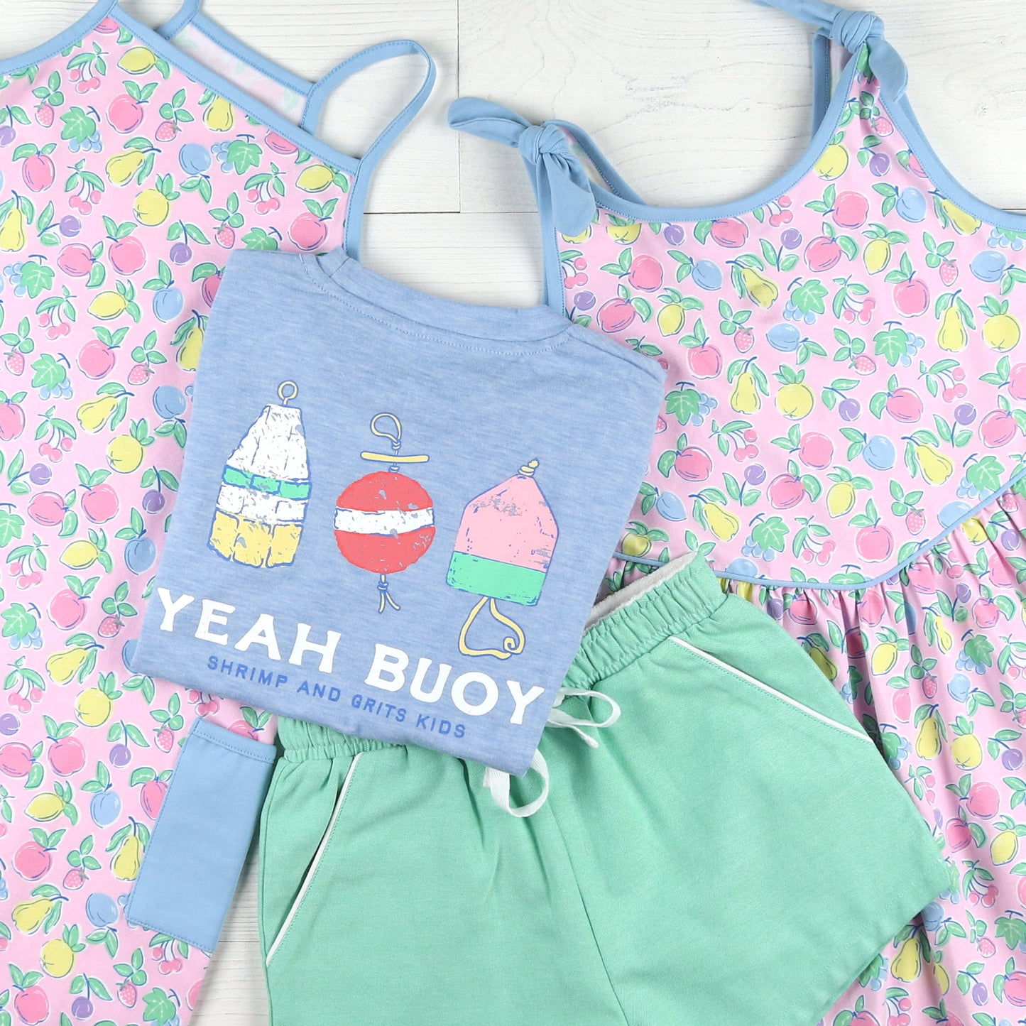 Girls Tie Dress - Coconut Grove