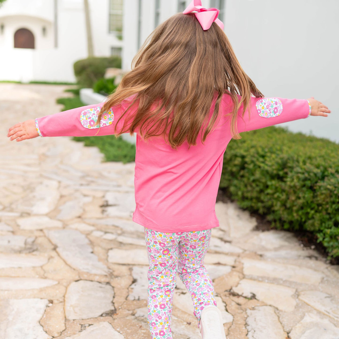 Girls Scallop Leggings - Fruity Floral