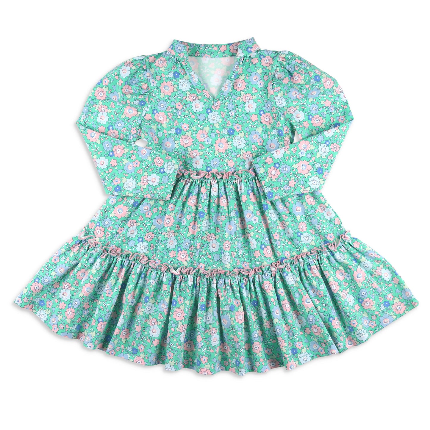 Girls Twirl Dress - Garden Green