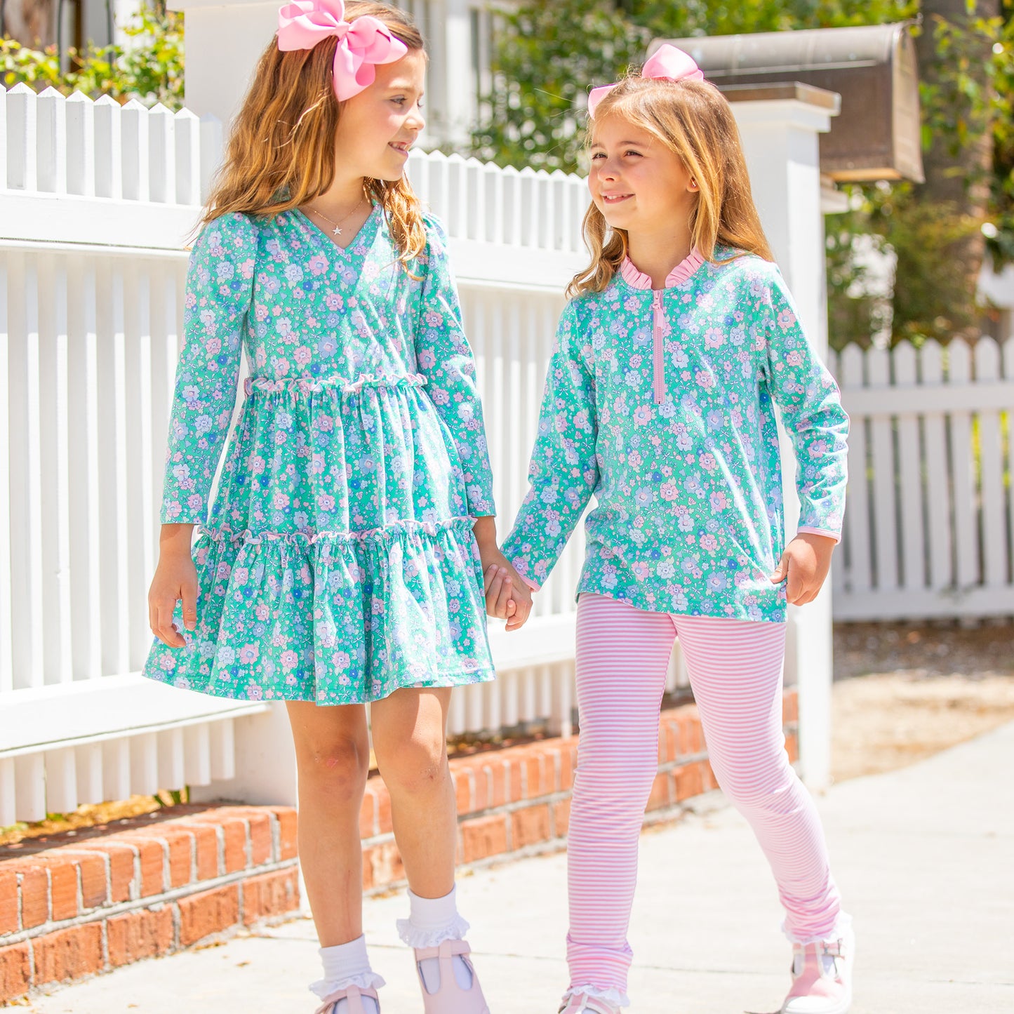 Girls Twirl Dress - Garden Green