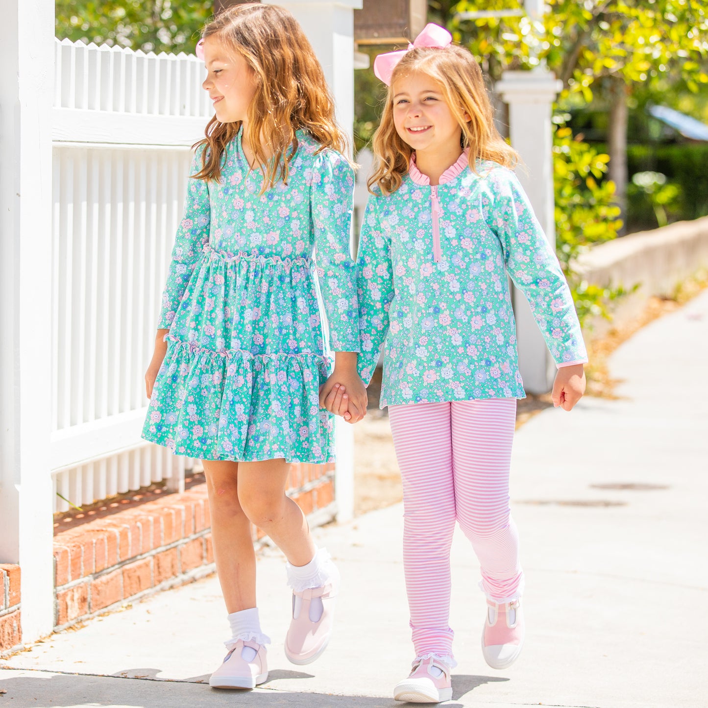 Girls Twirl Dress - Garden Green