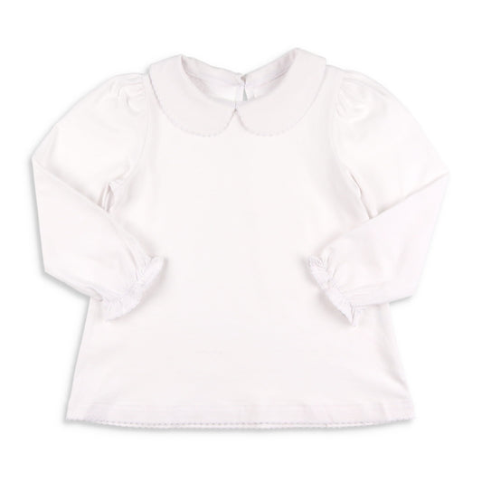 Girls Long Sleeve Collared Shirt