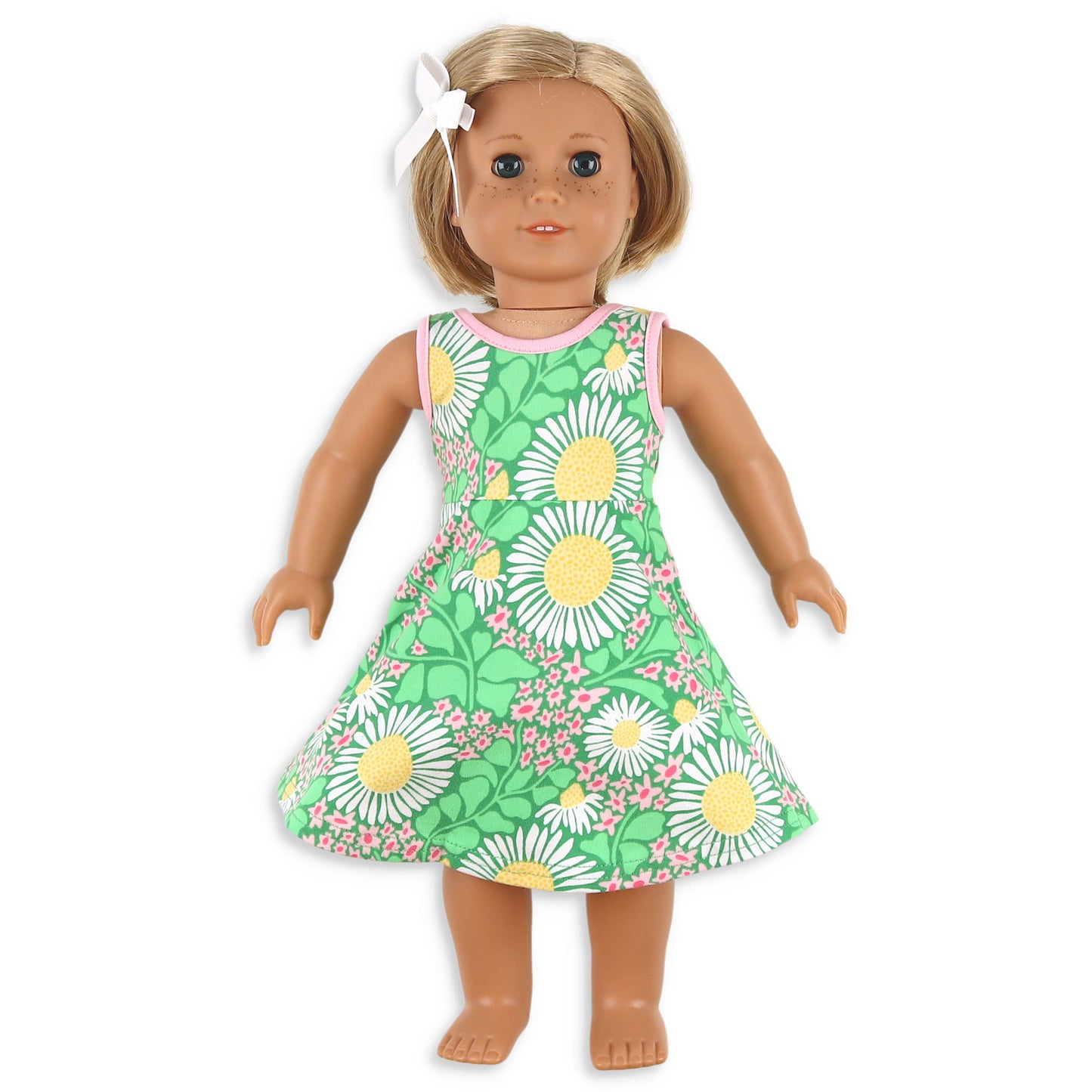 Green Meadow Bow Back Dress - Doll