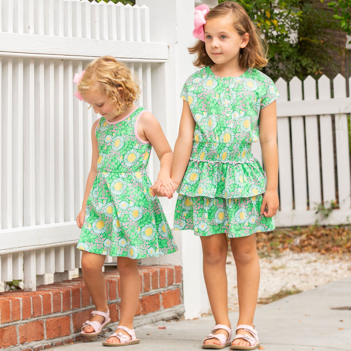 Green Meadow Bow Back Dress