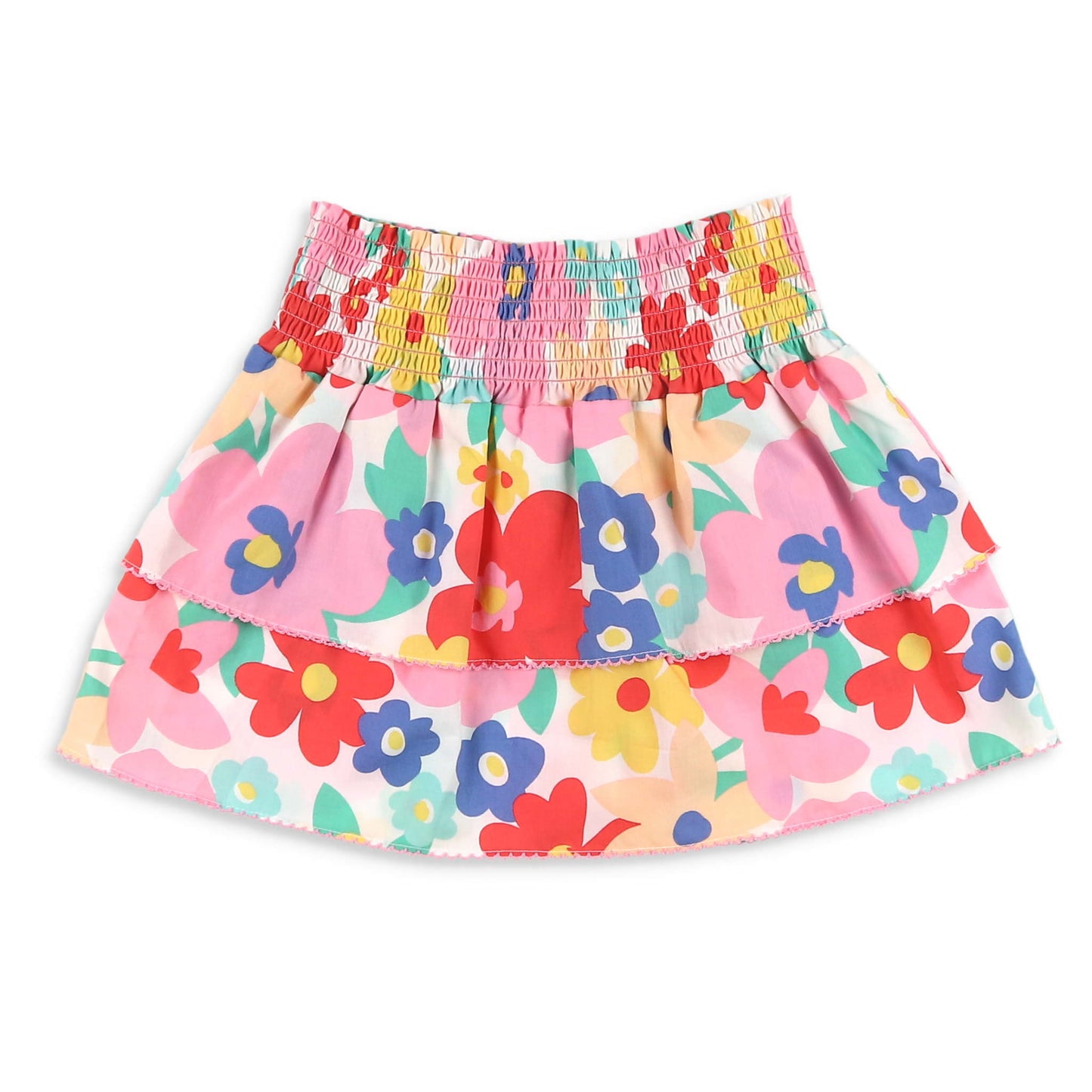 Girls Smocked Mae Skirt - Groovy Garden