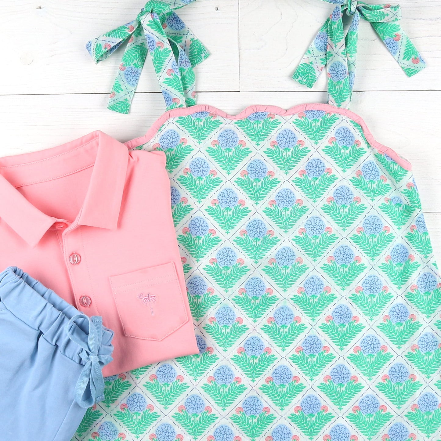 Girls Scallop Dress - Blossoms