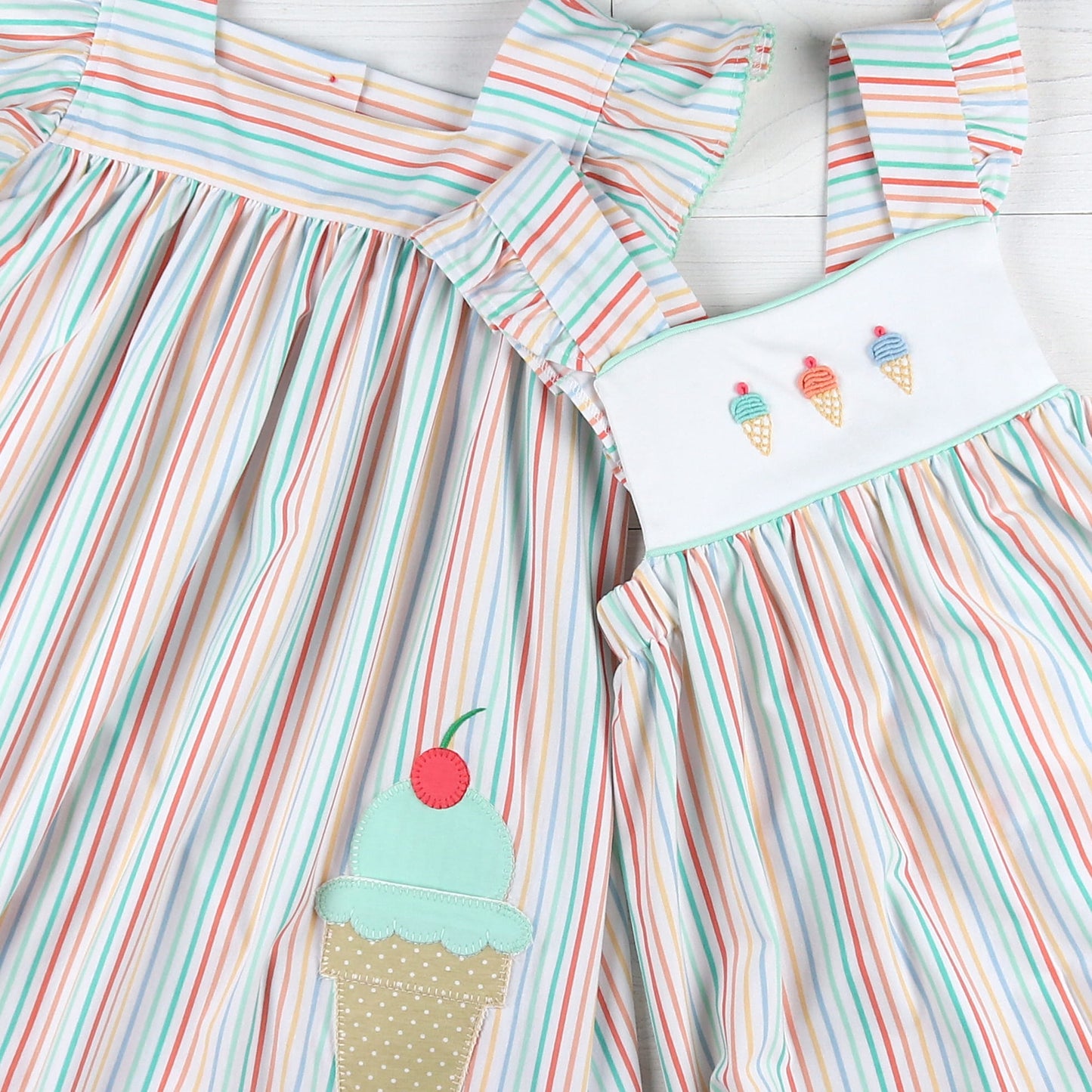 Girls Applique Dress - Cone Carnival