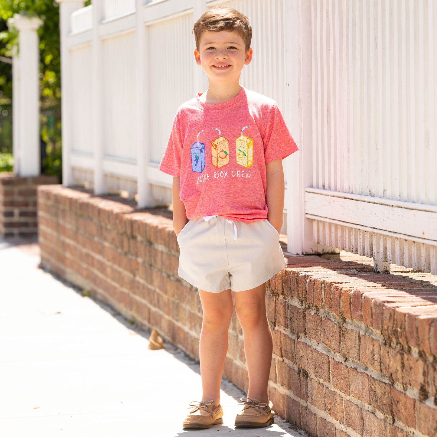 Boys Shrimp Shorts - Khaki Twill