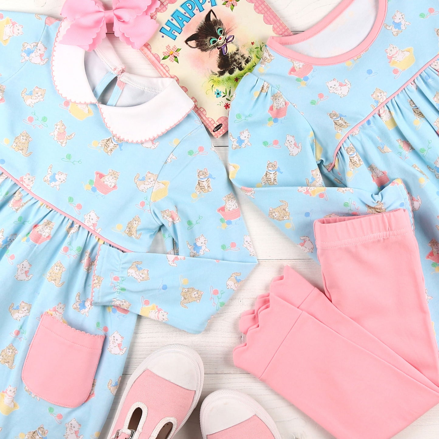 Girls Samantha Dress - Smitten Kitten