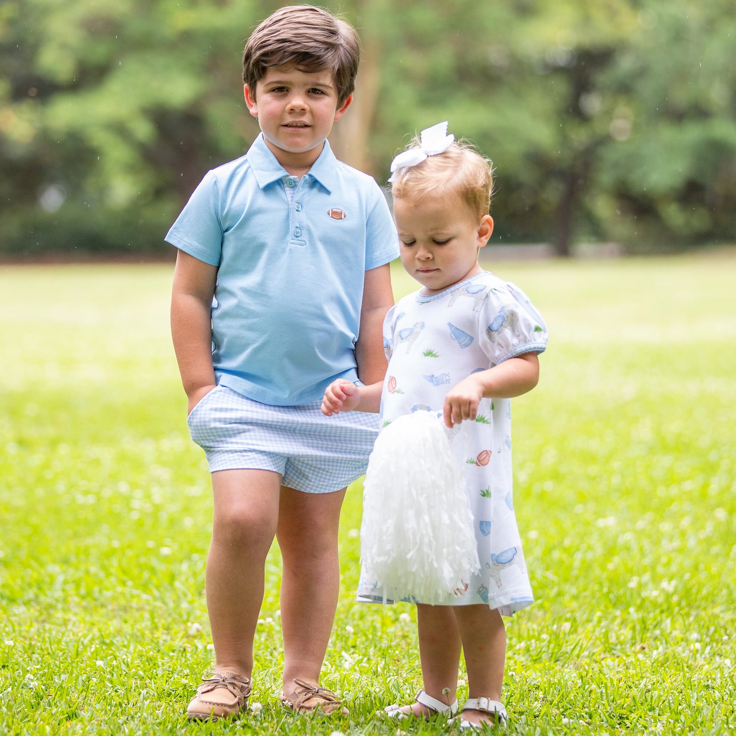 Boys Gameday Polo - Light Blue