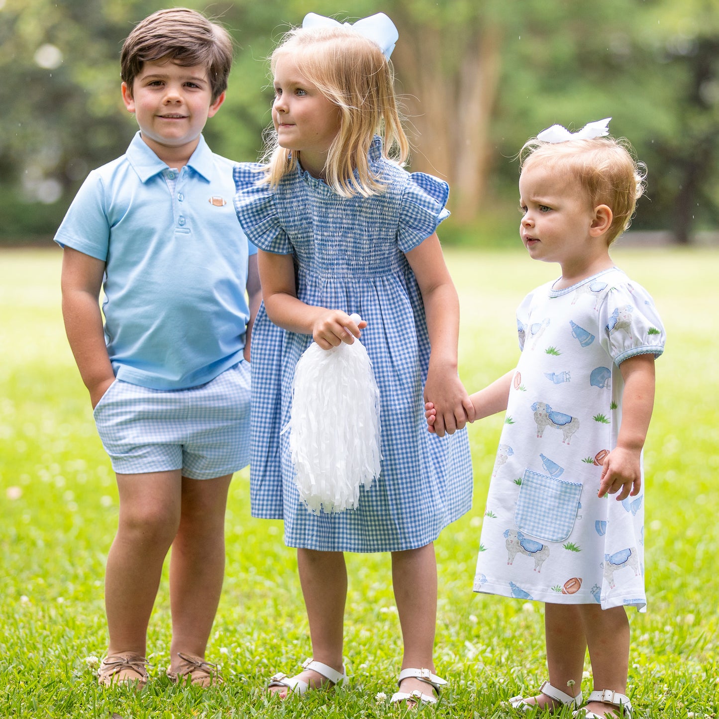 Boys Gameday Polo - Light Blue