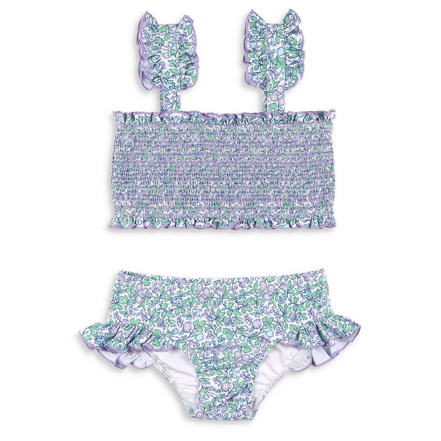 Girls Smocked Bikini - Lilac Floral