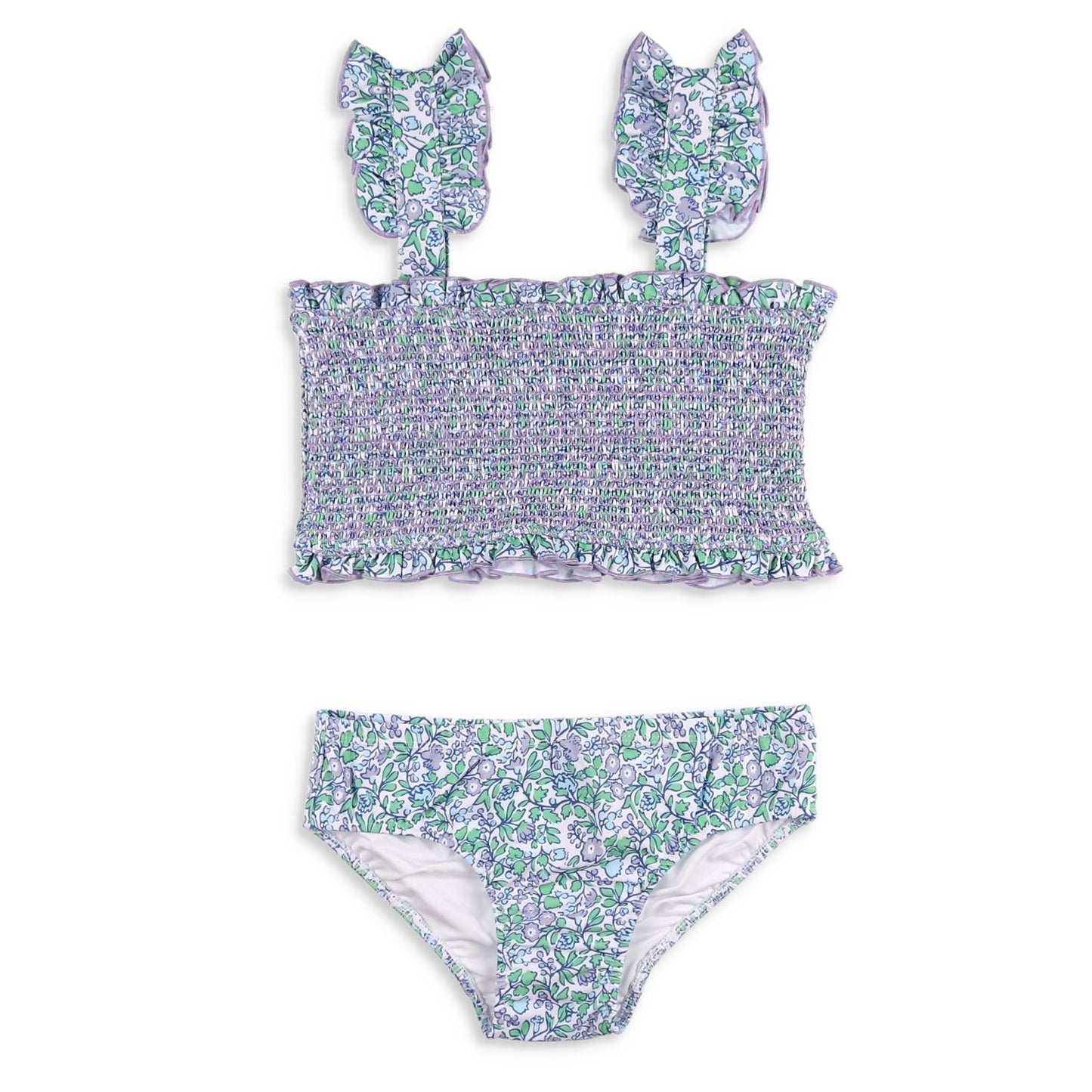 Girls Smocked Bikini - Lilac Floral
