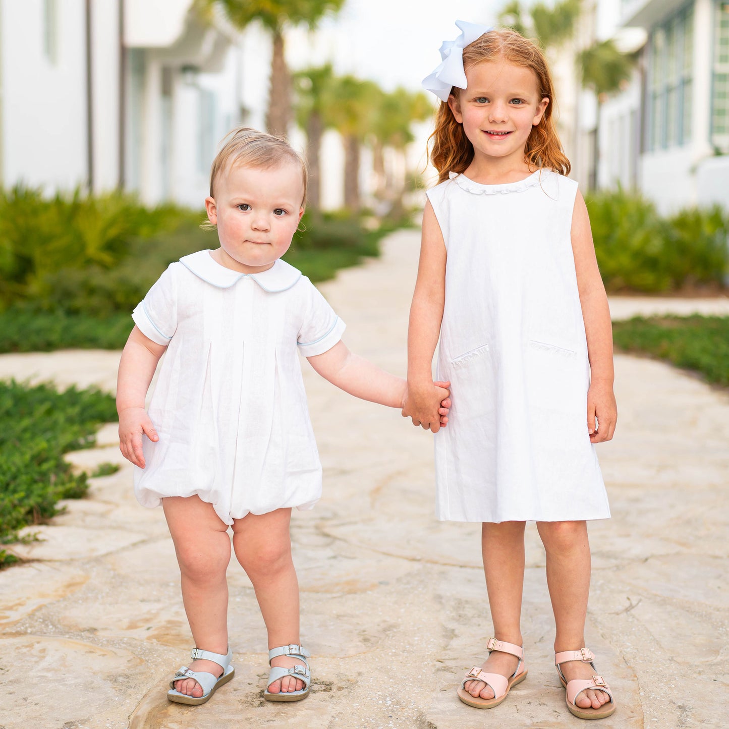 Girls Evelyn Dress - Linen