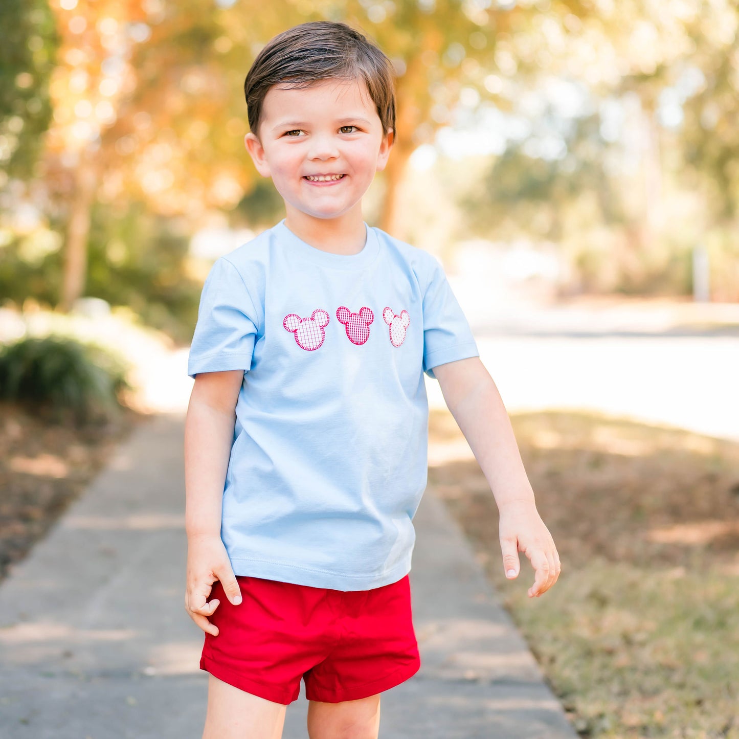 Boys Short Sleeve Applique Shirt - Magical Mouse