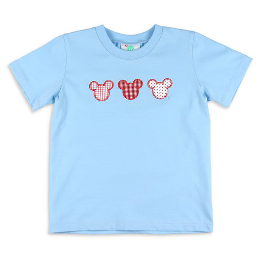 Boys Short Sleeve Applique Shirt - Magical Mouse