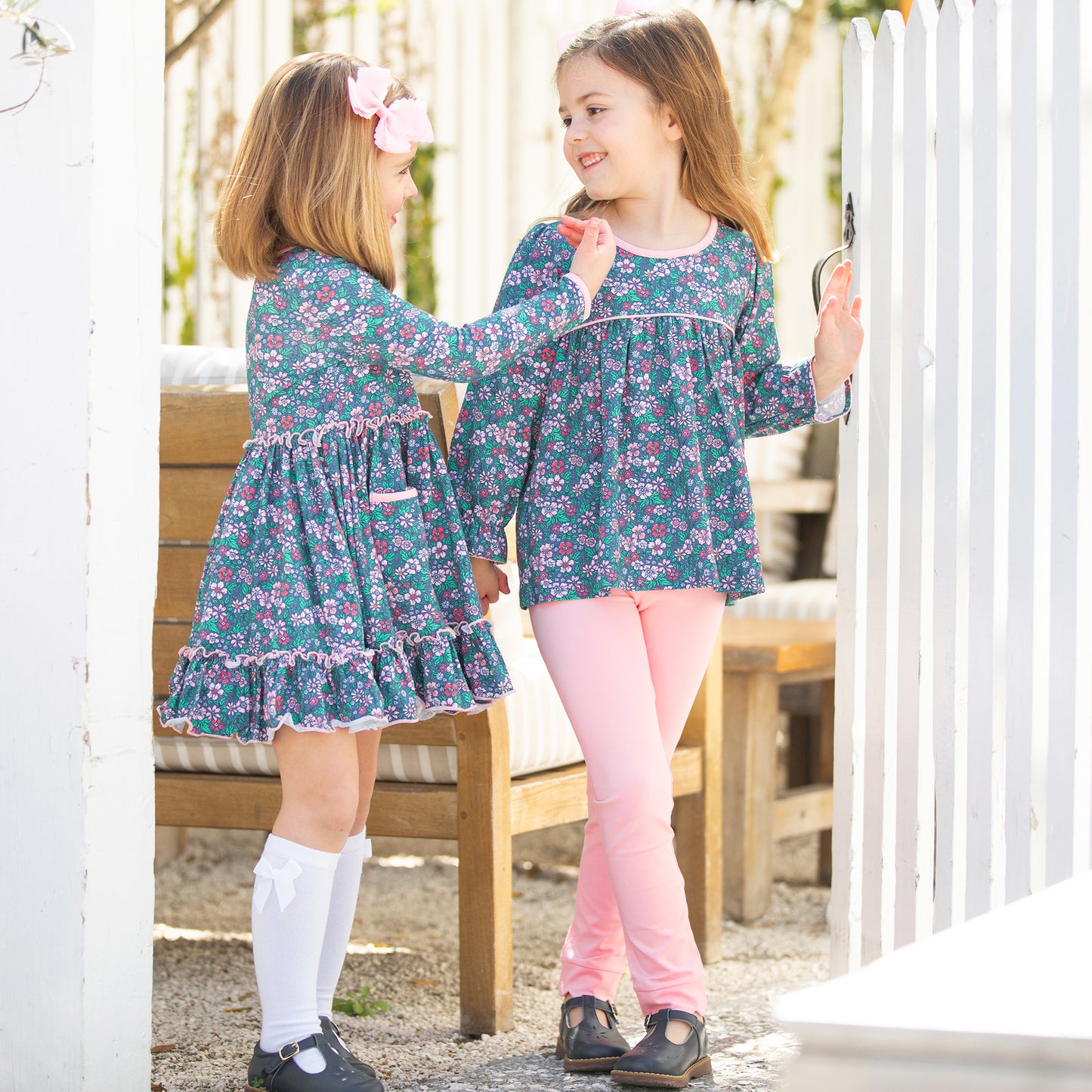 Girls Top - Midnight Poppy