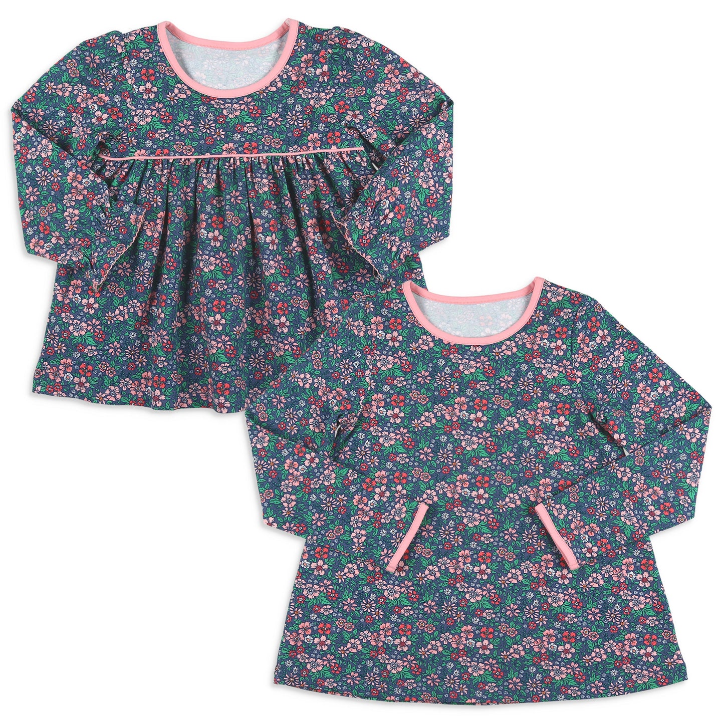 Girls Top - Midnight Poppy