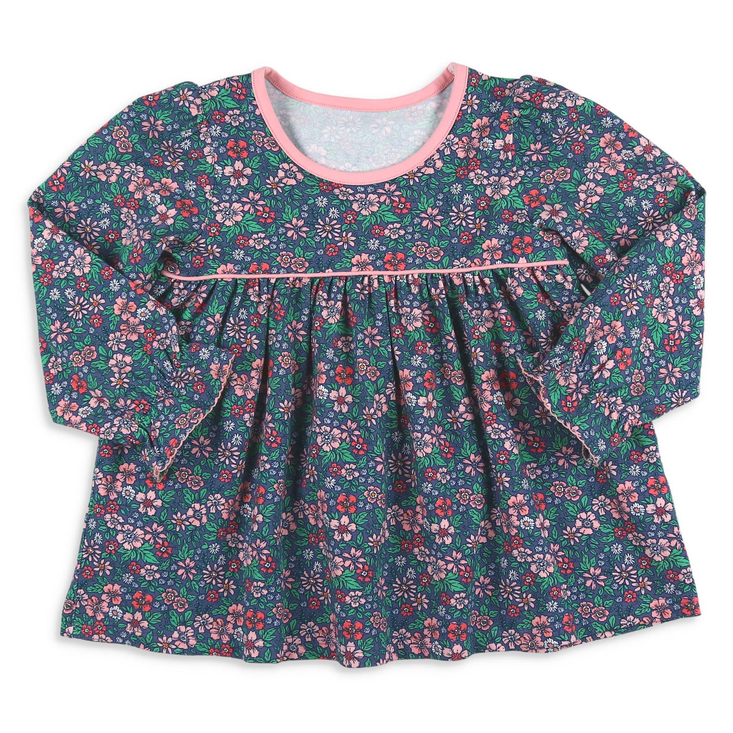 Girls Top - Midnight Poppy