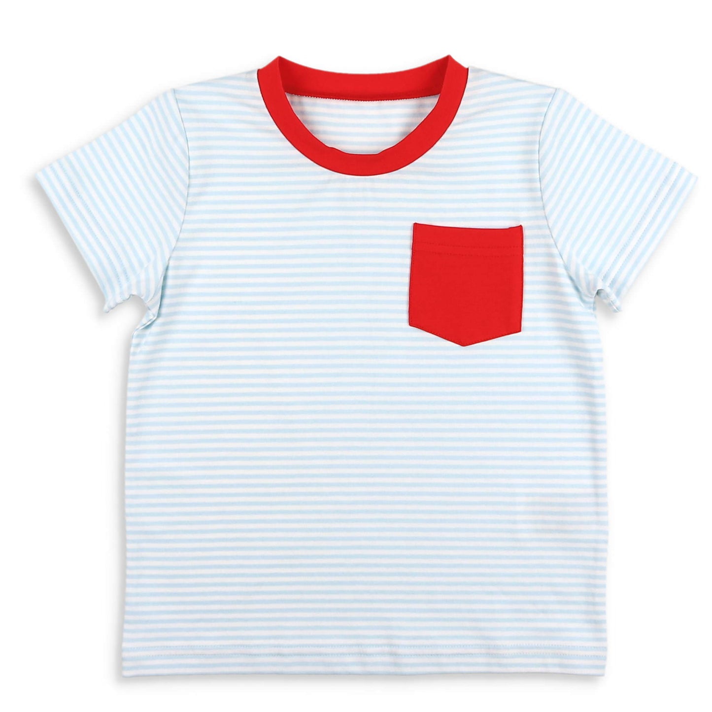 Miller Blue Stripe Pocket Tee