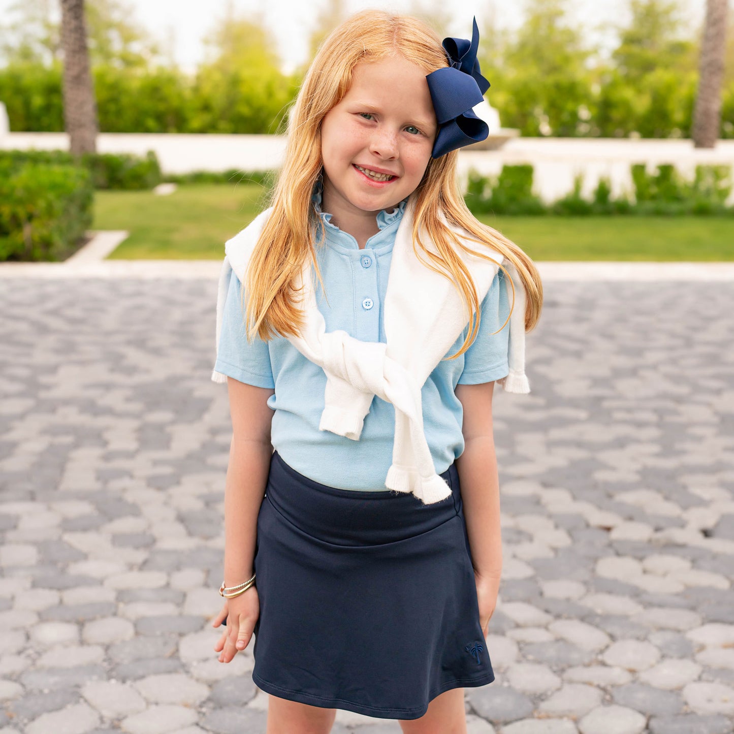 Girls Performance Skort - Navy
