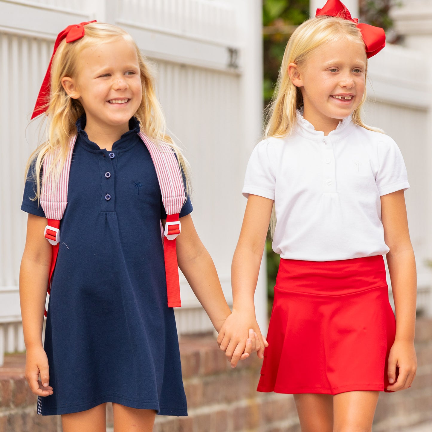 Girls Polo Dress - Navy Pique