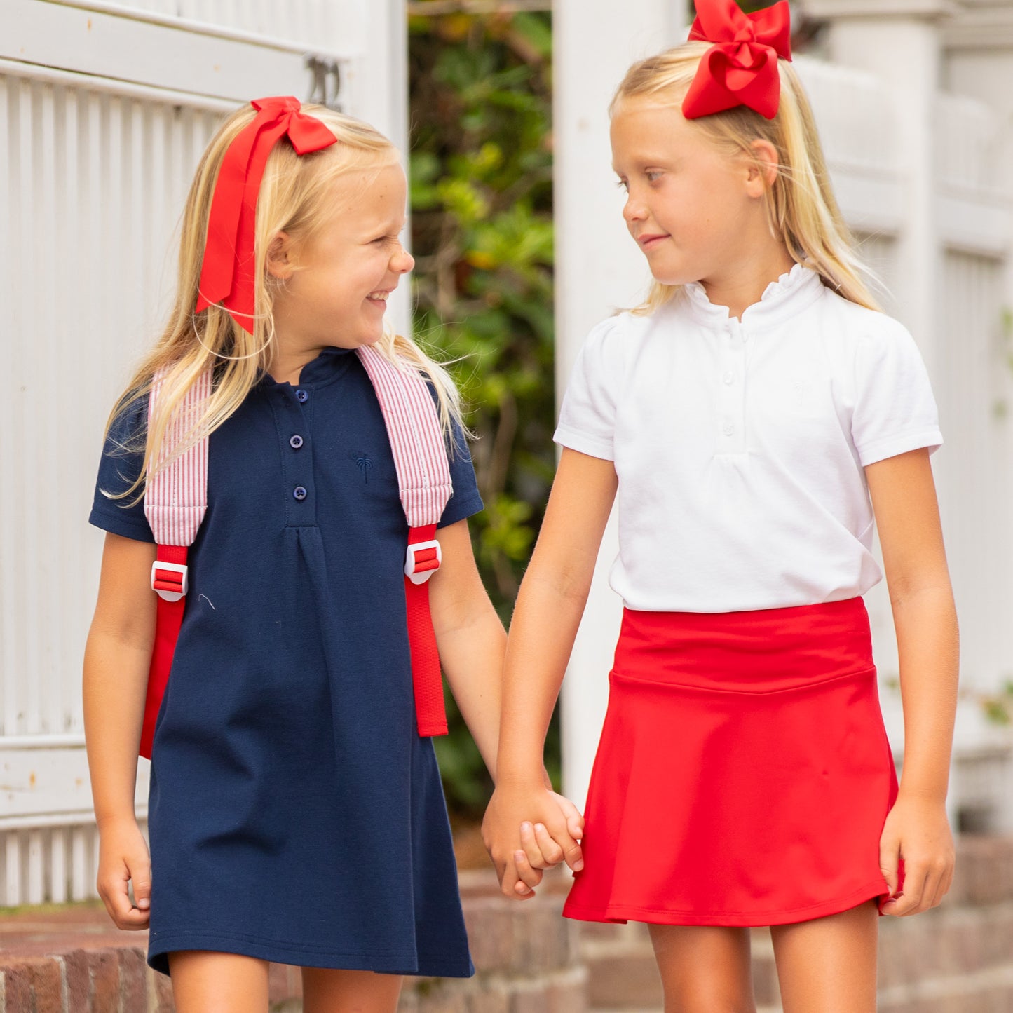 Girls Polo Dress - Navy Pique