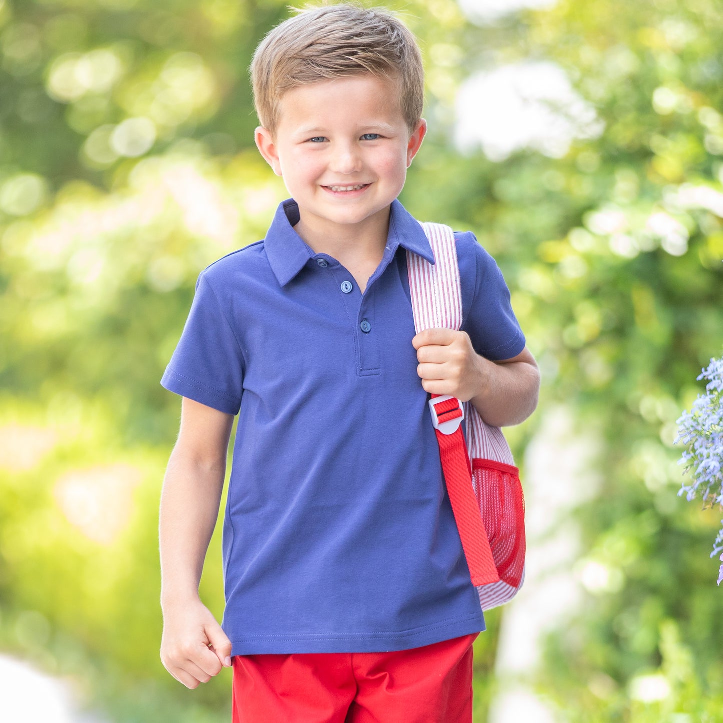 Boys Classic Uniform Polo - Navy Knit