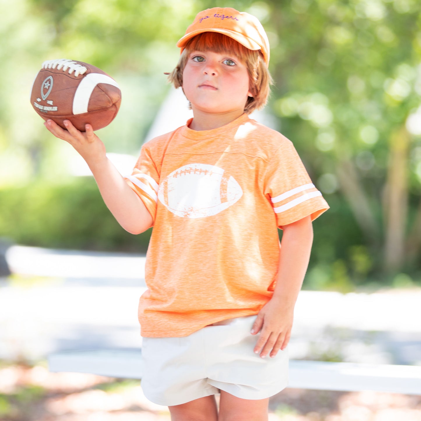 Orange Football Jersey Tee