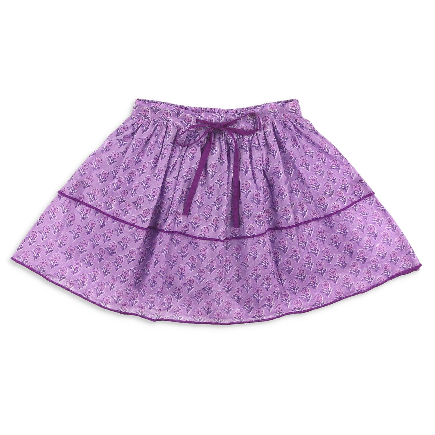 Girls Smocked Skort Set - Orchid