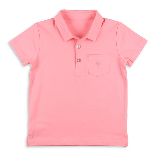 Boys Pocket Polo - Pawleys Island Pink