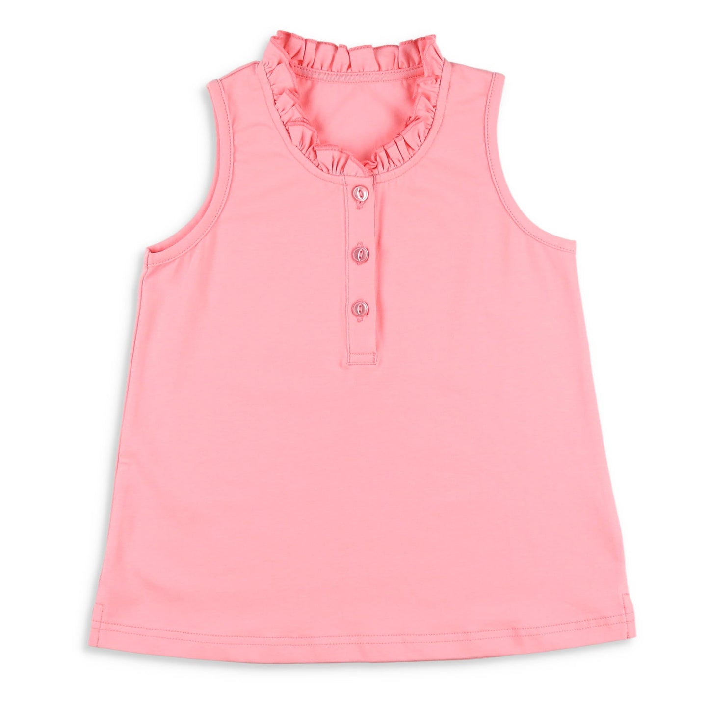 Girls Ruffle Neck Polo - Pawleys Island Pink (SAMPLE)