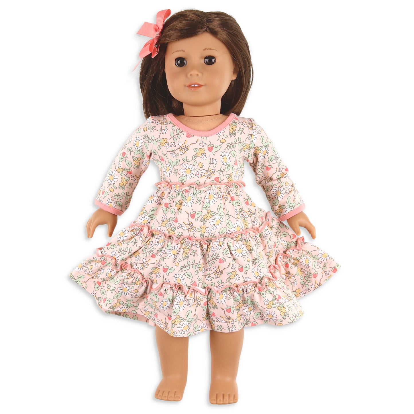 Peachy Petal Twirl Dress - Doll Dress