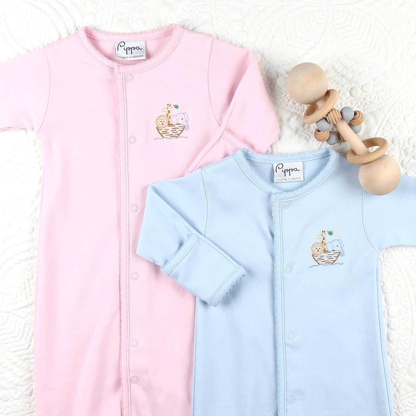 Girls Pima Converter Gown - Noah's Ark