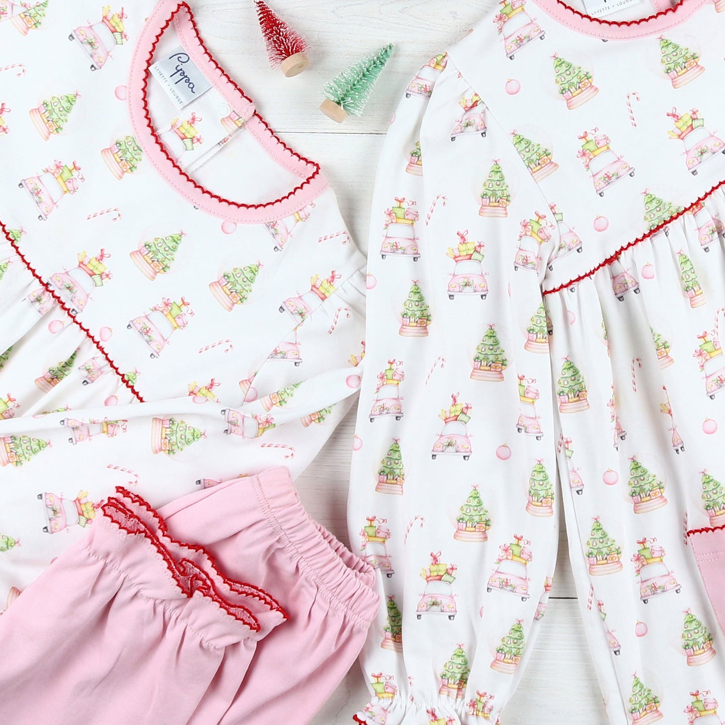 Pink Christmas Pima Set