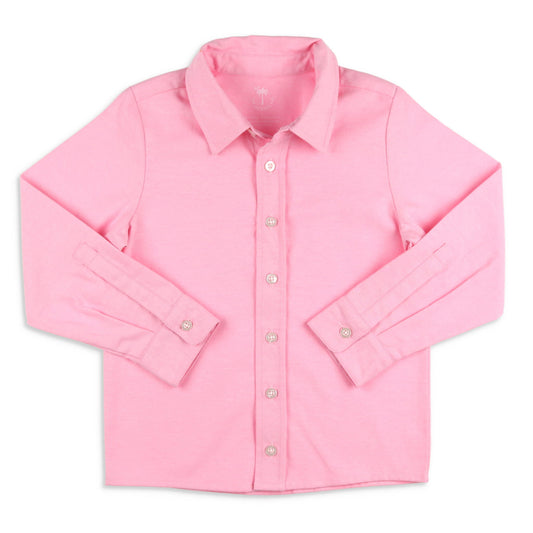 Boys Oxford Button Down - Palmetto Pink