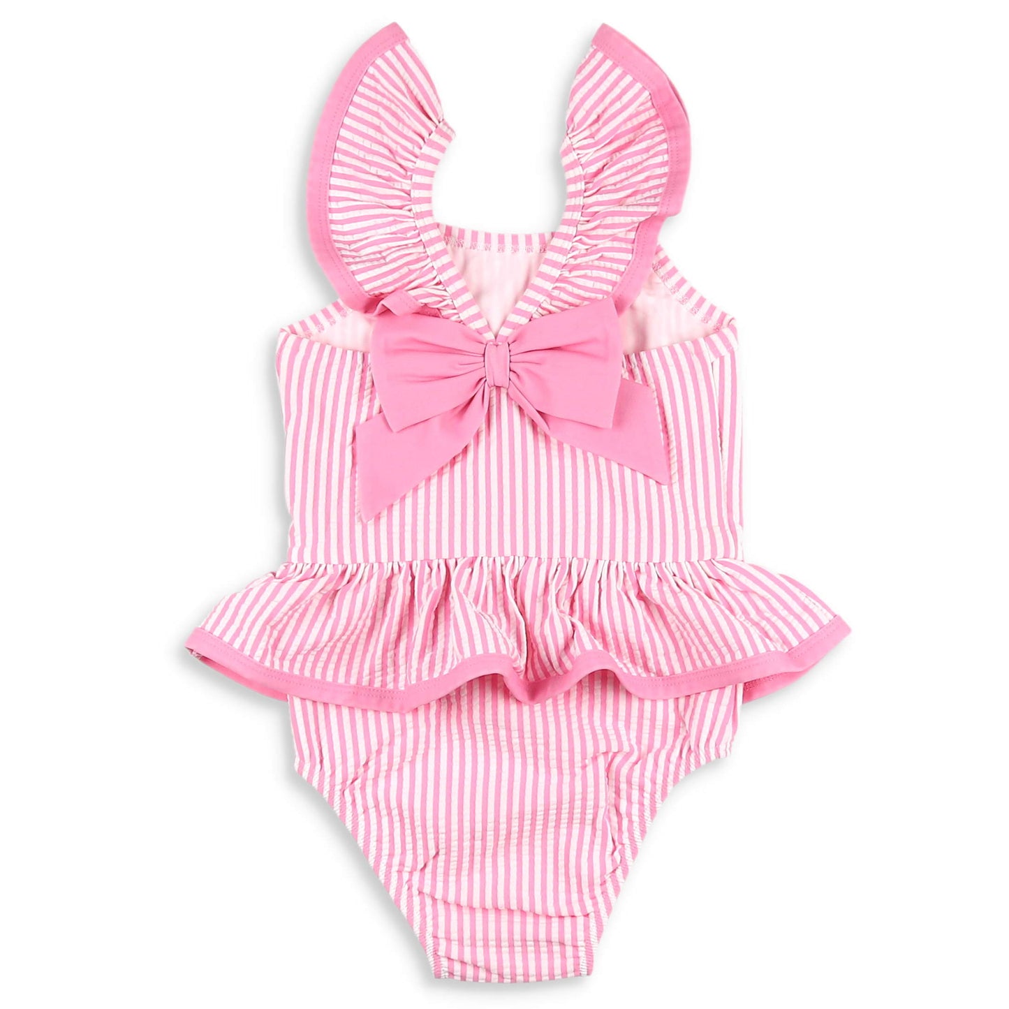 Pink Seersucker Splash One-Piece