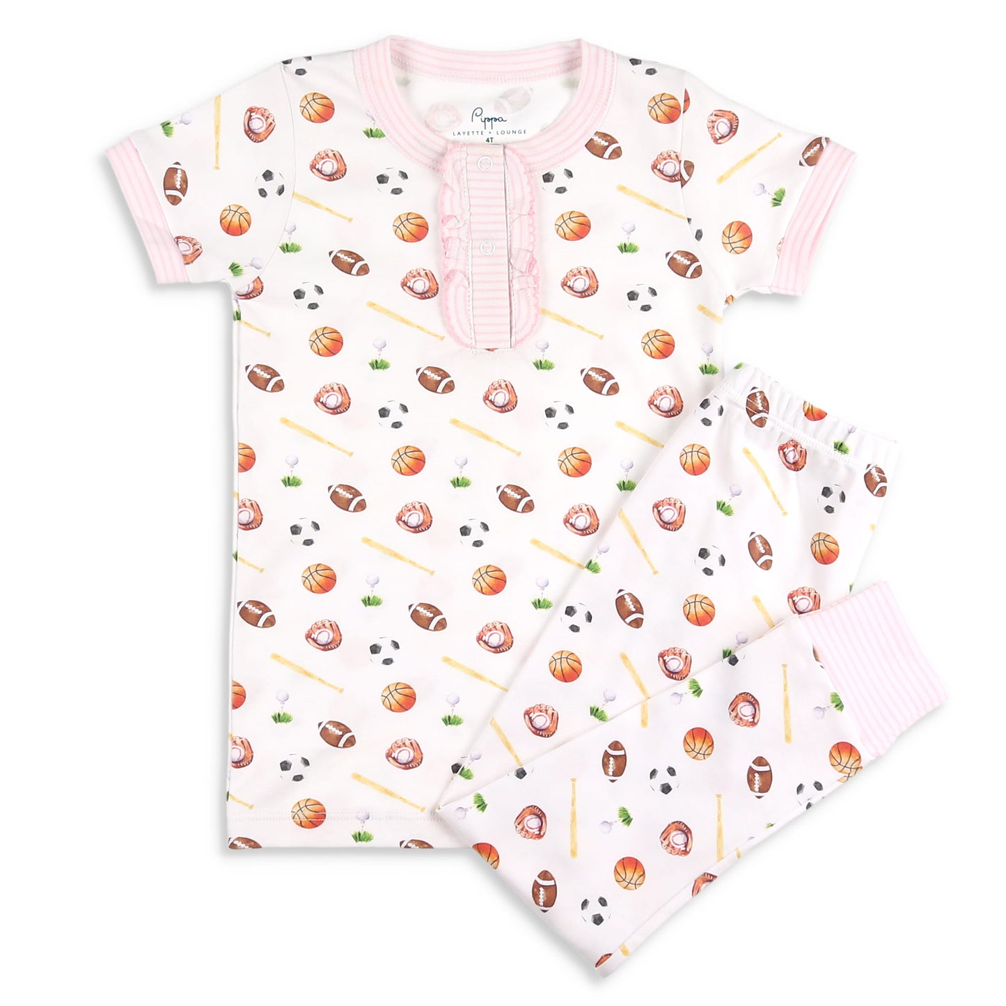 Sports Pima Pink Stripe Loungewear