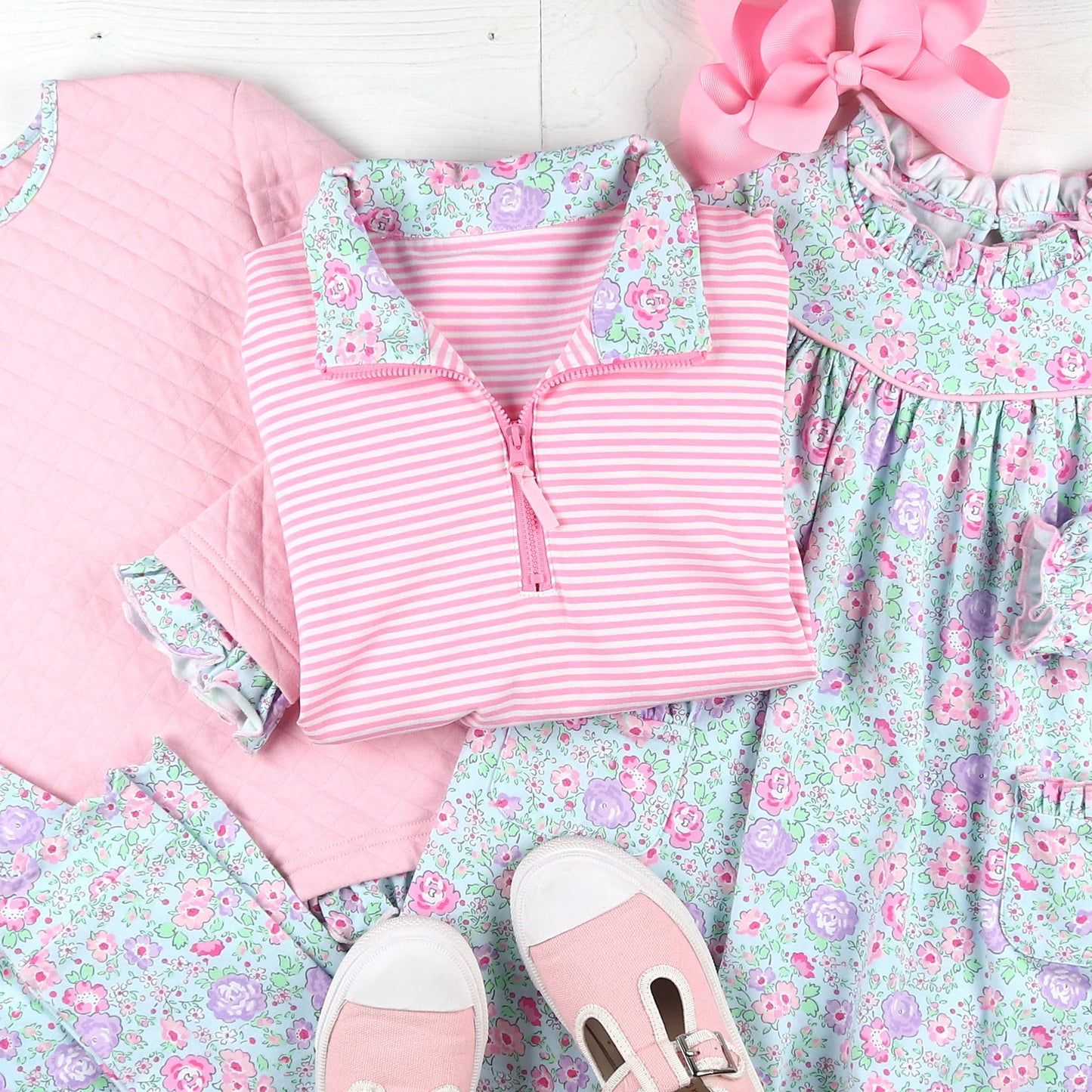 Girls Pocket Dress - Posy Petals