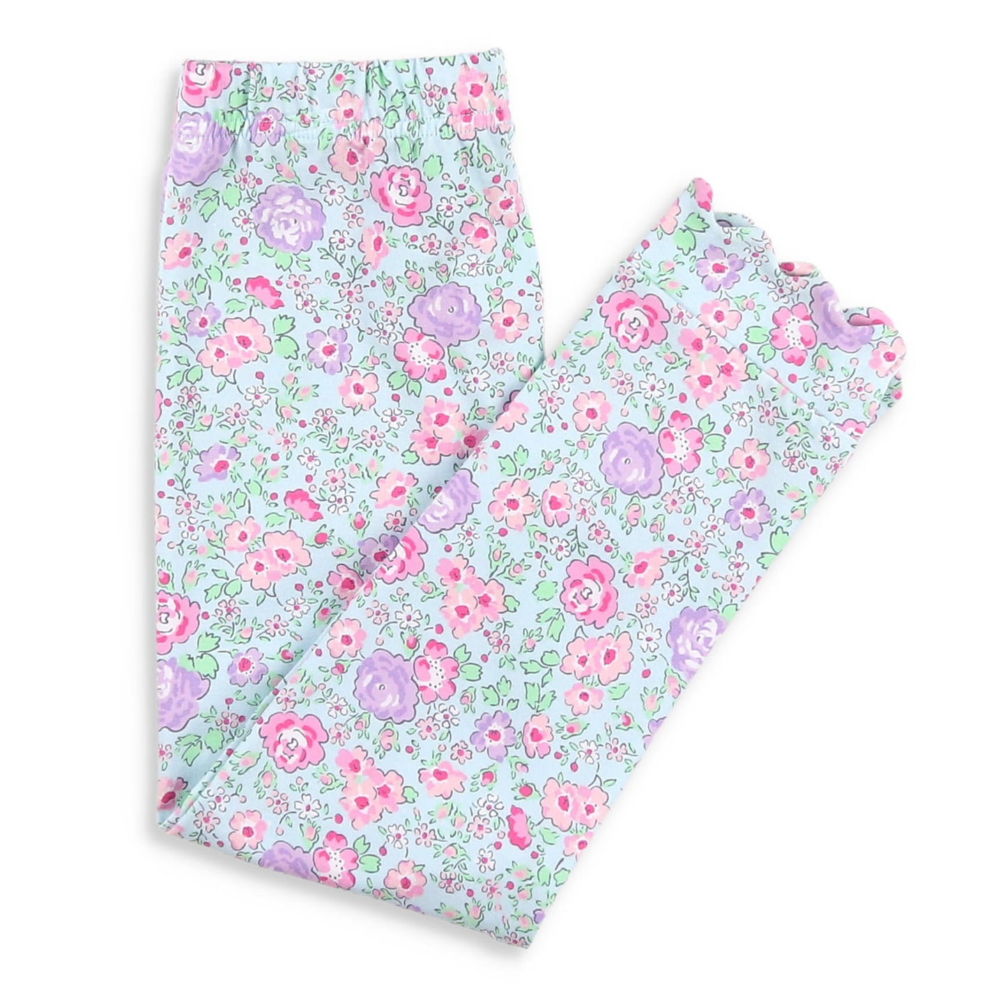 Girls Scallop Leggings - Posy Petals
