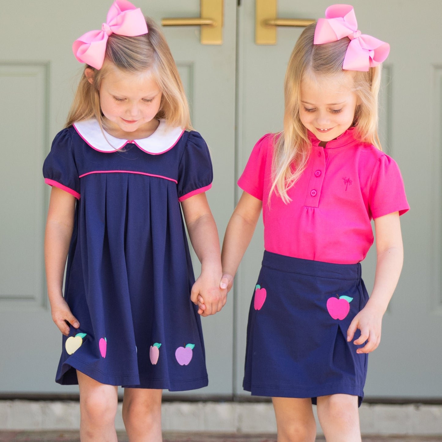 Girls Genevieve Dress - Preppy Apples