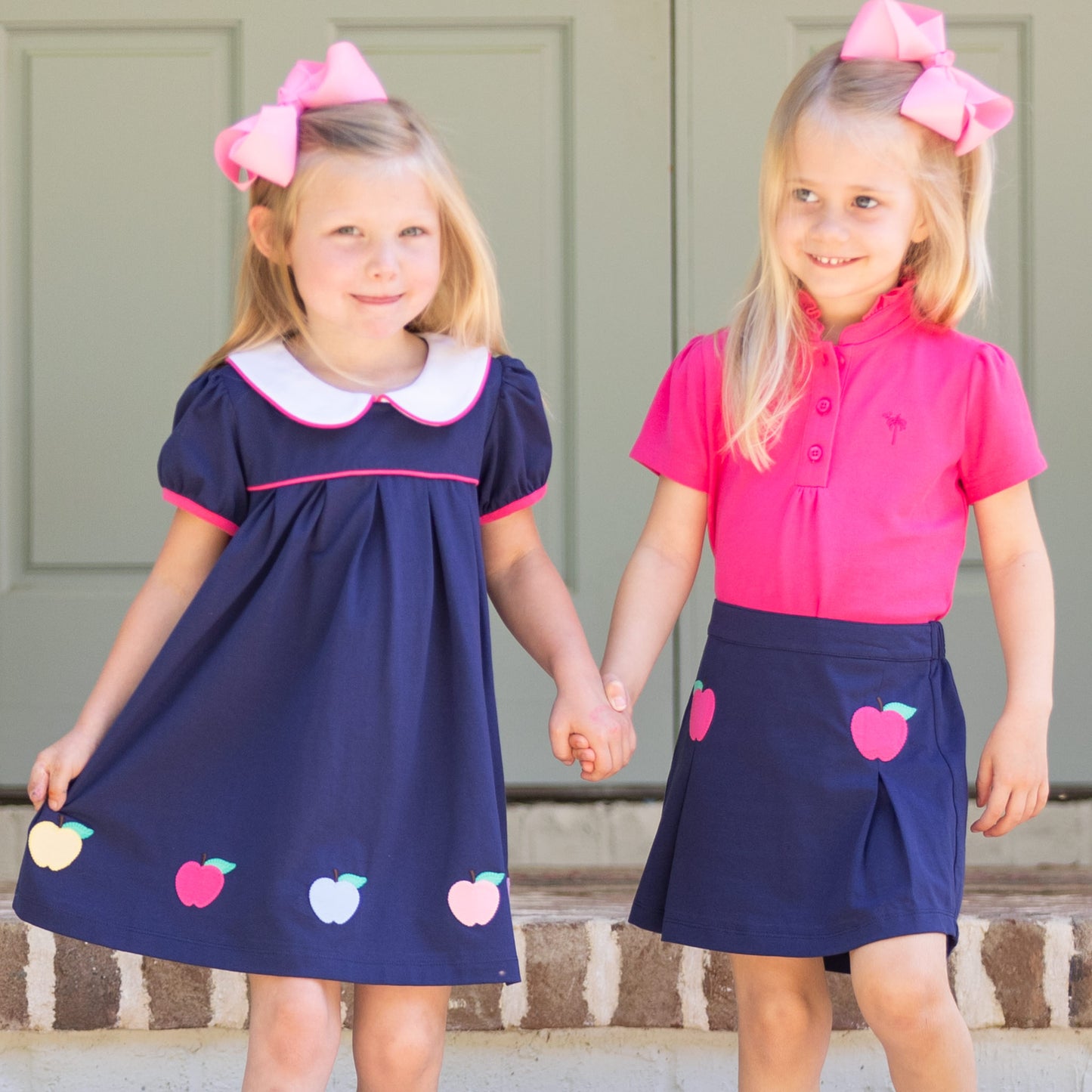 Girls Genevieve Dress - Preppy Apples