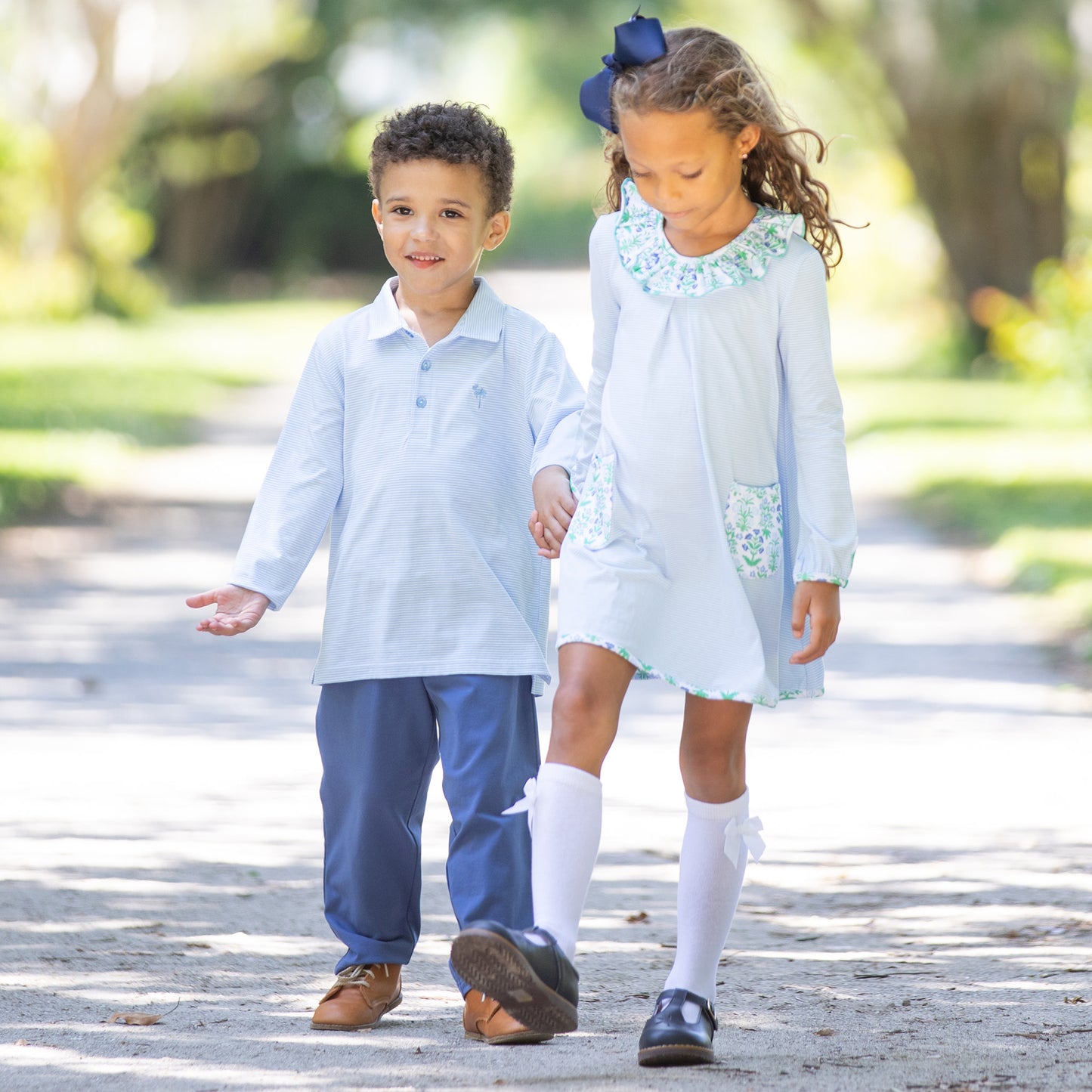 Boys Polo - Preppy Blue Stripe