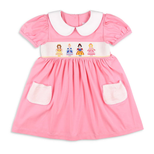 Girls Smocked Dress - Princesses
