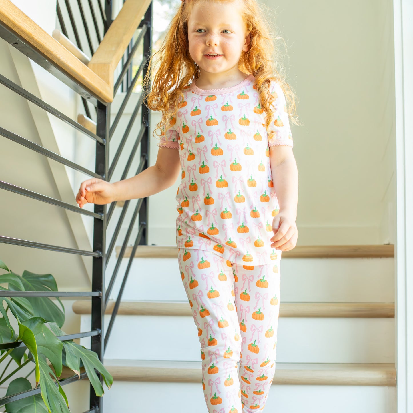 Girls Bamboo Loungewear - Pumpkins