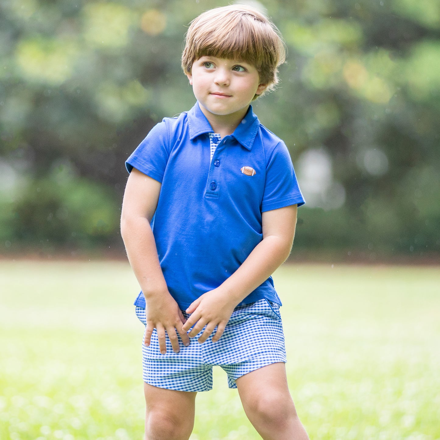 Boys Gameday Polo - Royal Blue